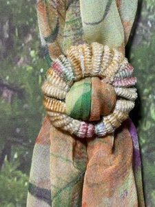 SCARF BAND-IT Exclusive Edition Bright Shades Abstract Theme Genuine Gemstone