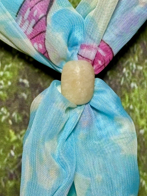 SCARF BAND-IT Exclusive Edition Blue Shades Butterfly Theme Genuine Gemstone