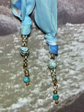 Load image into Gallery viewer, SCARF BAND-IT Exclusive Edition Blue Shades Butterfly Theme Genuine Gemstone