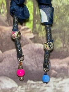SCARF BAND-IT Exclusive Edition Subtle Yellow Dark Blue Butterfly Theme Genuine Gemstone