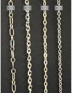 CHAINS BMST4 Silver Tone 2 Loops