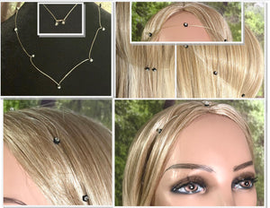 Limited Edition Jeweled XTension Repositionable Golden Glass Flowers on Blonde Unbreakable Thread Bonus Portable Instant END-ITs (2 Butterflies)